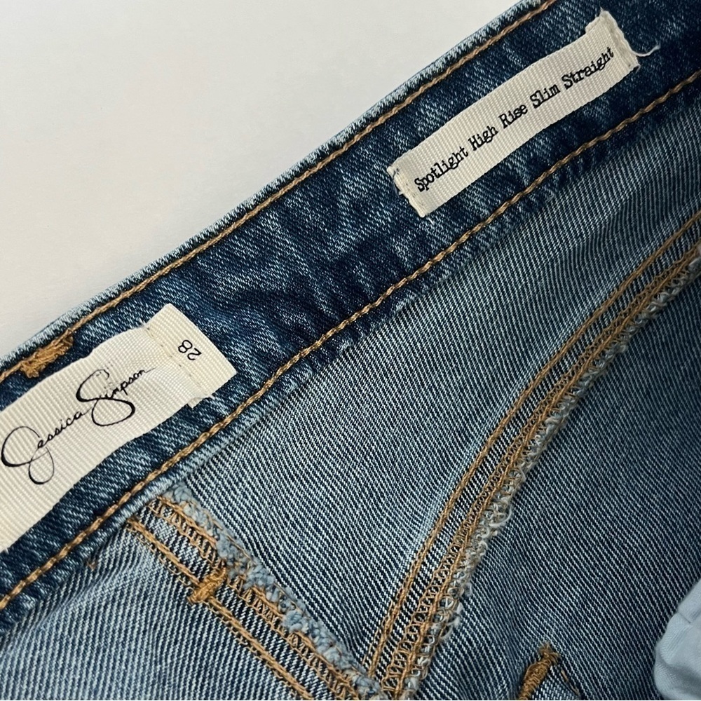 Jessica Simpson Spotlight High rise Straight ankle jeans in lucky star size 28 - Picture 6 of 15